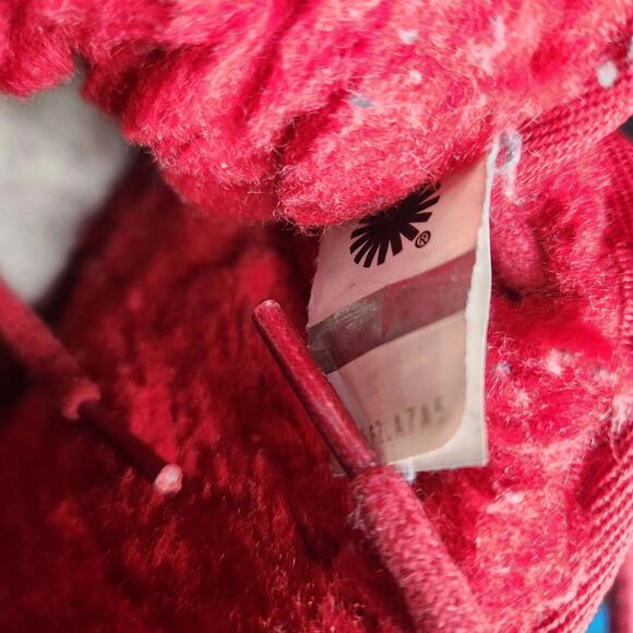 UGG Womens Boots Neumel Chukka Red Suede Shearling Fur Lined Lace Up Ankle Sz 10 - Picture 12 of 15